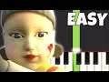 Squid Game - Red Light, Green Light Song - EASY Piano Tutorial (Slow to Fast)