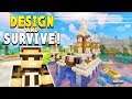 DESIGN AND SURVIVE : EPIC Light Post and Dock Build - Minecraft Gameplay Part 1