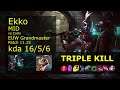 Ekko vs Corki Mid - EUW Grandmaster 16/5/6 Patch 11.15 Gameplay