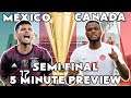 2021 CONCACAF Gold Cup Semi Final - Mexico vs Canada - 5 Minute Preview