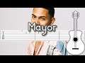 Myke Towers & Yandel - Mayor | tutorial en guitarra | como tocar en guitarra | tablatura y acordes