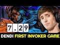 DENDI First Invoker Game in 7.29 New Patch — Mid vs Tiny