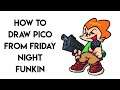 HOW TO DRAW PICO FROM FRIDAY NIGHT FUNKIN STEP BY STEP