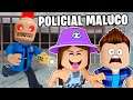 Roblox - FOMOS ATACADAS PELO POLICIAL MALUCO (Escape Siren Cop's Prison)