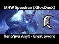 Great Sword World Record - MHW Any% Speedrun (XBox One X)