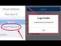 How To Zoom Meeting Forgot, Reset, And Change Password || Invalid email or Password Problem Solve