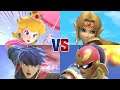 SSBU - Peach (me) and Zelda vs Ike and Captain Falcon