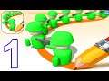 Toy Army: Draw Defense - Gameplay Walkthrough Part 1 - Tutorial Levels 1-9 (Android, iOS)