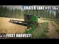 First Harvest On The New Farm - Crater Lake #11 Farming Simulator 19 Timelapse