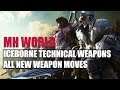 MONSTER HUNTER WORLD - ICEBORNE TECHNICAL WEAPONS - ALL NEW WEAPON MOVES!!