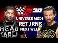 WWE 2K20 UNIVERSE MODE RETURNS NEXT WEEK!