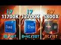 Intel i7 12700K vs 11700K vs AMD Ryzen 7 5800X | DDR4 // Test in 9 Games