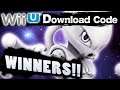 WiiU Mewtwo Early DLC Download Code Winners Announced!