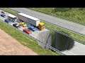 ПРОВАЛ ДОРОГИ! МАШИНЫ УШЛИ ПОД ЗЕМЛЮ | BeamNG.drive
