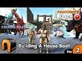BUILDING A HOUSE BOAT Ark Crystal Isles DAY 2 Nooblets Live