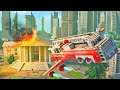 Flying Firefighter Truck Transform Robot Games - Android Gameplay