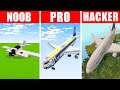 Minecraft NOOB vs. PRO vs. HACKER : AEROPLANE BUILD CHALLENGE in Minecraft!