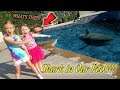 Monster in Our Pool! Shark Attack on Dad Prank!!! (Hidden Eggs)