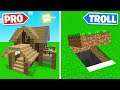 PRO BUILDER vs TROLL BUILDER In Minecraft! (hilarious)