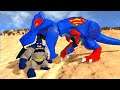 SUPERMAN T-REX DINOSAUR vs BATMAN DEATH RUN - Lego Marvel Superheroes 2