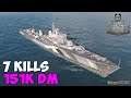 World of WarShips | Halland | 7 KILLS | 151K Damage - Replay Gameplay 4K 60 fps