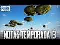 NOTAS DEL PARCHE TEMPORADA 13 PUBG | BALANCE DE ARMAS | SKINS | XBOX | PS4 | BATTLEGROUNDS SEASON 13