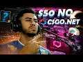 PROFITEI MUITO COM $50 NO CSGO.NET