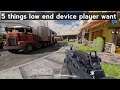 5 things every low end device player wants in CODM