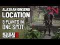 All 5 Alaskan Ginseng Plants in One Location - RDR2 Online Daily Challenge Pick 5 Alaskan Ginseng