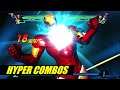 Iron Man's Hyper Combos in Ultimate Marvel vs. Capcom 3