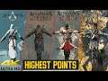 Jumping from The Highest Points in All Assassin's Creed Games [PC 4k60]  (2007-2018)