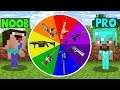 Minecraft NOOB vs PRO vs HACKER vs GOD: ROULETTE OF ARMS CHALLENGE in Minecraft | Animation