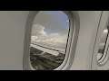 Boeing 787 landing at Singapore • Rain • [Wing View] • MS Flight Simulator
