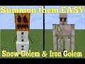 Minecraft Tutorial - How to summons Snow and Iron Golems...