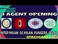 PES 2021 MYCLUB 4 SPINS OF INTER MILAN, AC MILAN, RANGERS AND CELTIC FEATURED AGENT