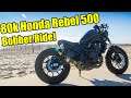 80k Honda Rebel 500 Bobber Beach Ride!