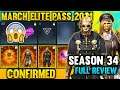 MARCH ELITE PASS FREE FIRE 2021|FREE FIRE MARCH ELITE PASS 2021|MARCH ELITE PASS,SEASON 34 ELITEPASS