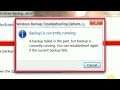 Pc Problem | Fix Backup Failed | Backup Is Currently Running Error In Computer
