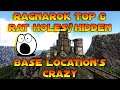 Top 6 Rat Holes/Hidden Base Location's | Ark Ragnarok