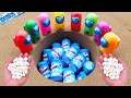 Different Toy elastic ball Experiment Cola Cola, Fanta, Mirinda, Pepsi, Sprite football and Mentos