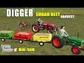 Sugar Beet Harvest with Digger & Lawn Tractors! Mini Farm #8 |Farming Simulator 19