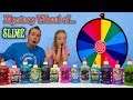 3 COLORS OF GLUE MYSTERY WHEEL OF SLIME CHALLENGE!!! All New Colors!