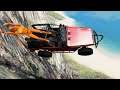 Cliff Drops with Crash Test Dummy  - BeamNG Drive Crashes