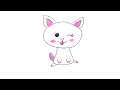 How to draw cute easy cat step by step #draw #art