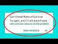 How To Fix Can't Install Rules of Survival Error On Google Play Store Android & Ios