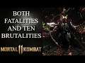 MK11: Both Fatalities & Ten Brutalities for Spawn, Performed on The Joker (1080P/60FPS)