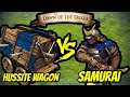 100 Elite Hussite Wagons vs 200 Elite Samurai (Total Resources) | AoE II: Definitive Edition