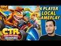 Crash Team Racing Nitro-Fueled 4 Player LOCAL Gameplay (PS4)