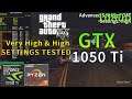 Grand Theft Auto V (GTA 5) | GTX 1050 Ti | Very High & High Settings Tested | 1080p