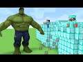 NOOB vs PRO vs HACKER DEFEND CASTLE OF HULK IN MINECRAFT BATTLE!